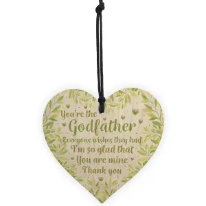 Red Ocean Godfather And Godmother Thank You Christening Gifts Wooden Heart Gift For Uncle Brother Friend