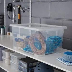 Form Kaze Clear 43L Large Plastic Stackable Storage box