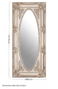 Interiors by Premier Marseille Champagne Oval Border Wall Mirror