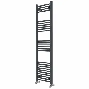 Right Radiators 1600x400 mm Straight Heated Towel Rail Radiator Bathroom Ladder Warmer Anthracite