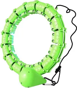 Weighted Smart Hula Ring Hoops, Weighted Hula Hoop With Auto-Spinning With Slide Switch, Detachable Knots Size Adjustable Smart Hoola Hoop With 360