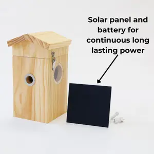 Wireless Bird Nest Box Camera House and Camera with Chargeable Solar Panel