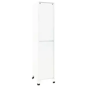 Berkfield Locker Cabinet White 38x45x180 cm Steel