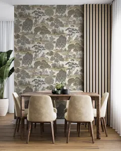 Fine Decor Zen Toile Natural Wallpaper