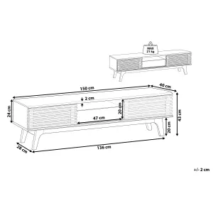 TV Stand Light Wood DETROIT II