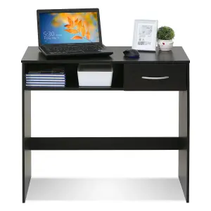 Furinno JAYA Computer Study Desk with Drawer, Espresso