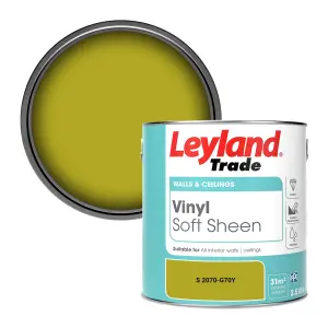 Leyland Trade Vinyl Soft Sheen Walls & Ceilings Emulsion Paint (S 2070-G70Y) - 2.5L