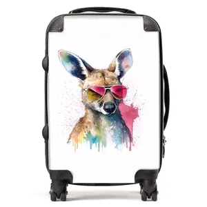 Wallaby In Pink Glasses Suitcase - Cabin