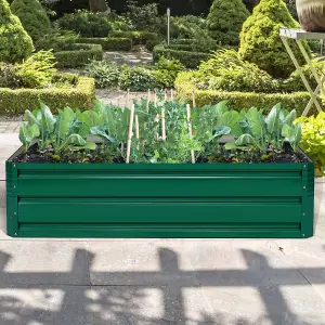 Costway 4 x 3ft Metal Raised Garden Bed Outdoor Planter Box Backyard