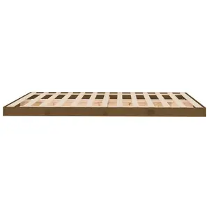 Bed Frame Solid Wood Honey Brown / 150 x 200cm