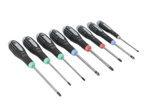 Bahco BE-9872 ERGO Screwdriver Set - 8 Premium Tools for Precision and Comfort