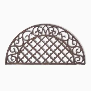 Homescapes Brown Half Moon Parisian Cast Iron Doormat