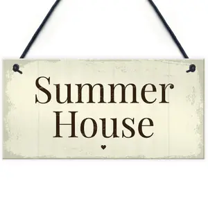 Red Ocean Summer House Plaque Garden Signs And Plaques Novelty Garden Shed Decorations Home Decor