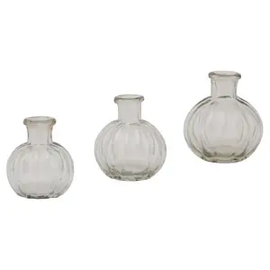 Volta Bud Vase Small - Glass - L5 x W5 x H6 cm - Clear