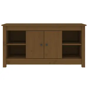 Berkfield TV Cabinet Honey Brown 103x36,5x52 cm Solid Wood Pine