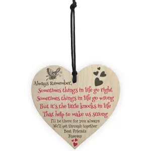 Red Ocean Best Friends Forever Friendship Love Heart Gift Hanging Plaque Home Family Friend Colleague Present Sign