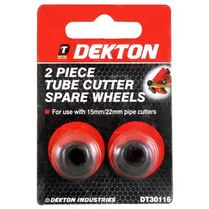 Dekton Tube Pipe Cutter Spare Replacement Slicer Blades 2pc 15mm & 22mm