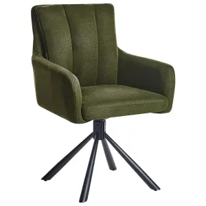 Set of 2 Dining Chairs SARDOAL Dark Green