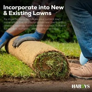 Hardys 25L Turf & Lawn Top Dressing Soil - Sandy Loam Base, Open Texture, Nutrient Enriched for First Grass Seeding & Overseeding