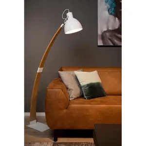 Lucide Curf Scandinavian Floor Reading Lamp - 1xE27 - White