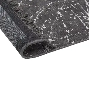 Viscose Area Rug 160 x 230 cm Dark Grey HANLI