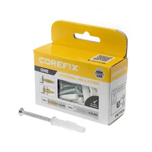 Corefix One Universal Plug 6x36mm. 24pk with screws