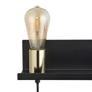 Ando Matt Black Plug-in Wall light