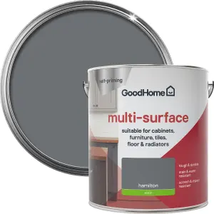 GoodHome Durable Hamilton Satin Multi-surface paint, 2L