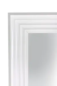 MirrorOutlet Modern Bright White Wall Mirror 167cm x 106cm