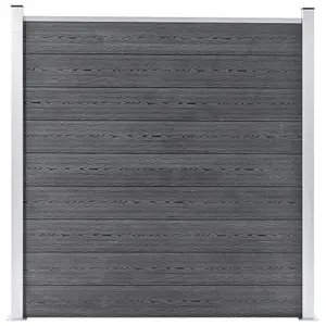 Berkfield Garden Fence WPC 180x186 cm Grey