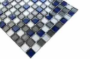 Glass mosaic on mesh for bathroom or kitchen 300mm x 300mm - Ramones