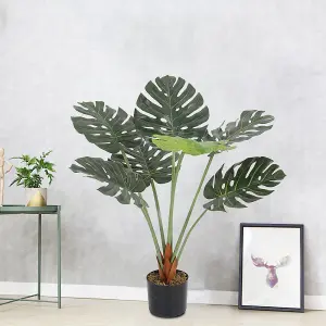 85cm Artificial Tropical Monstera Tree Faux Plant in Pot