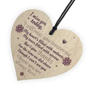 Red Ocean Miss You Memorial Bereavement Gifts For Mum Dad Nan Grandad Love Hanging Plaque Sign