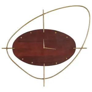 Wall Clock RAPTI Wood Dark Wood