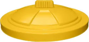 Replacement Bin Lid with Handle for 80L 85L Dustbin Rubbish Bin - Heavy Duty Lid, Yellow