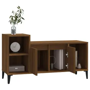 Berkfield TV Cabinet Brown Oak 100x35x55 cm Engineered Wood