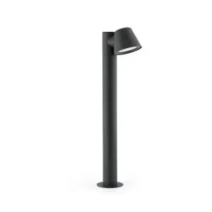 Luminosa Gina 1 Light Outdoor Bollard Light Dark Grey IP44, GU10