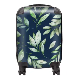 Watercolor Leaves Suitcase - Small