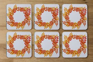 Orange & Red Autumn Leaves (Coaster) / Default Title