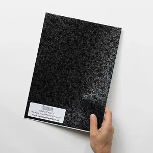 d-c-fix Granite Black Self Adhesive Vinyl Wrap Film for Kitchen Doors and Worktops A4 Sample 297mm(L) 210mm(W)