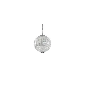 Luminosa Luxor  8 Light Medium Ceiling Pendant Chrome with Crystals, G9