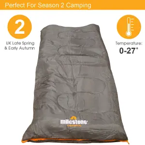 Milestone Camping Single Envelope Insulated Sleeping Bag