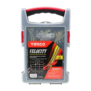 Timco - Velocity Premium Multi-Use Screws - Grab Pack - PZ - Double Countersunk - Yellow (Size 600pcs - 600 Pieces)