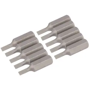 Draper 3mm 1/4" Hex. Plain Slot Insert Bit 25mm Long x 10 64024