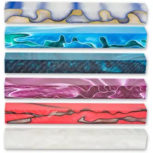 Acrylic Pen Blanks (Pkt 6) - Woodturning Blanks