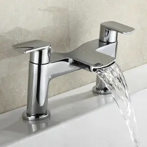 Nes Home Wilpa Basin Mixer Tap & Bath Filler Tap Chrome