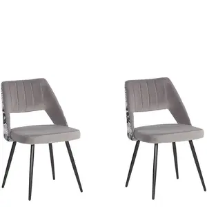 Erlandson Upholstered Dining Chair (Set of 2) Grey