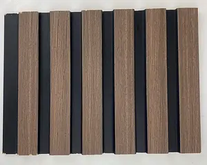 Wood Slat Wall Panels, Waterproof, Shiplap 300mm - Premium Walnut