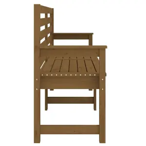 Berkfield Garden Bench Honey Brown 159.5x48x91.5 cm Solid Wood Pine