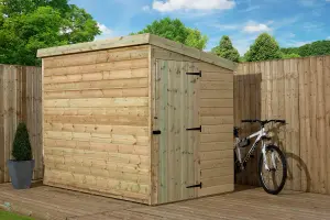 Empire 2000 Pent 7x5 pressure treated tongue and groove wooden garden shed door right side panel (7' x 5' / 7ft x 5ft) (7x5)